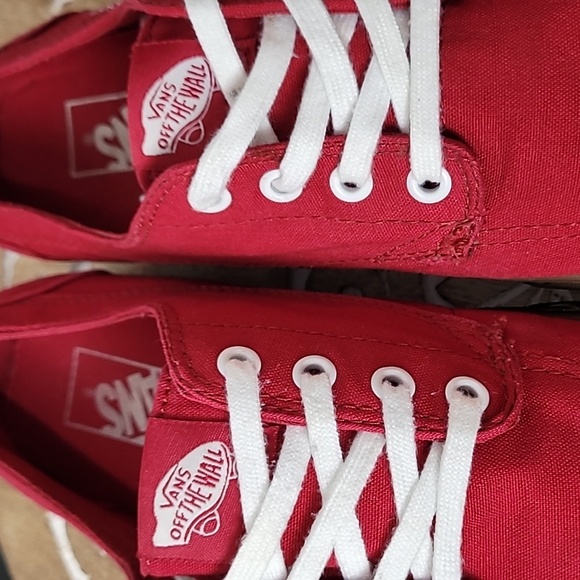 Vans Other - VANS Authentic Classic Low Chili Pepper Red Canvas ~ Brown Gum Sole Shoes